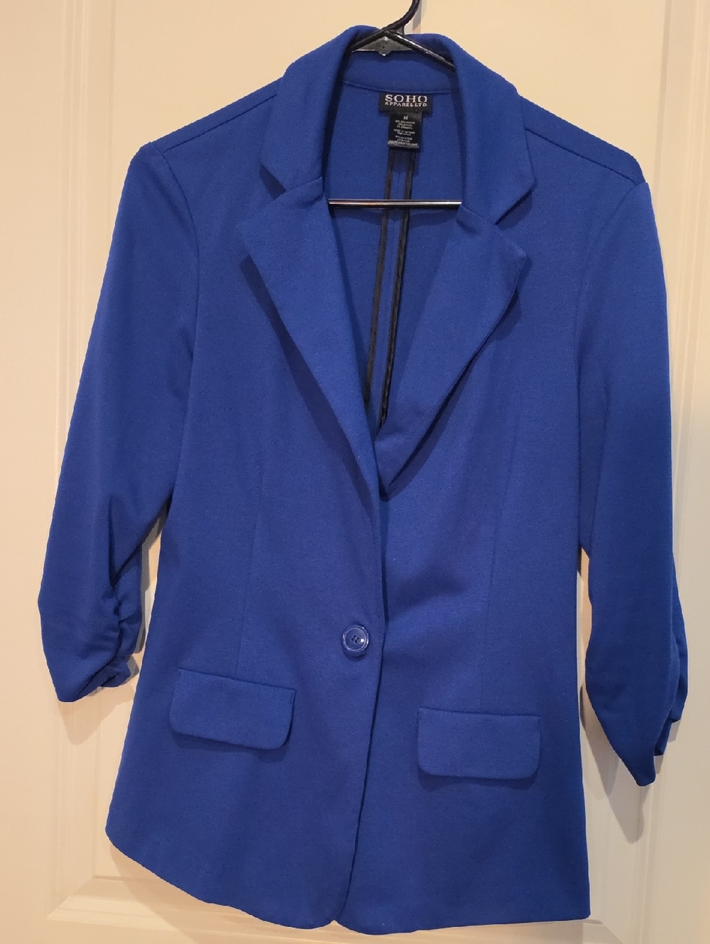 Soho Apparel Bright Blue Single-Button Blazer